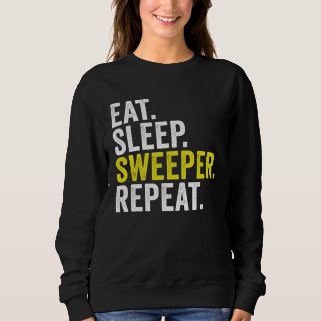 Camiseta Eat Sleep Sweeper Repeat Cricket (Frente)