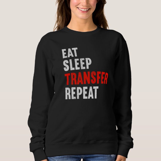 Camiseta Eat Sleep Transfer Repeat Taxi Driver Cabby Cab Dr (Frente)