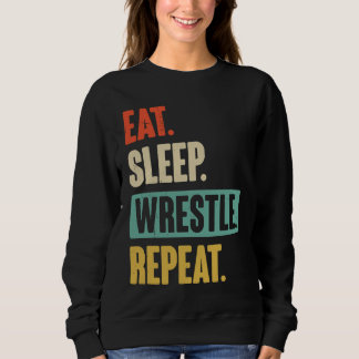 Camiseta Eat Sleep Wrestle Repeat  Wrestler Wrestling