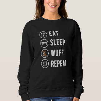 Camiseta Eat Sleep Wuff Repeat, Dog Lover, Funny Dog Barkin