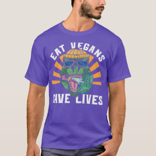 Camiseta Eat Vegan Save Lives Vegetarian Vegetarianism Vegg