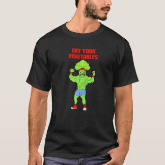 Camiseta Eat Your Vegetables Broccoli Weightlifting Gym Str