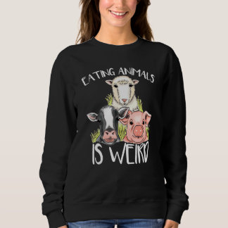Camiseta Eating Animals Is Weird  Vegan Vegetarian