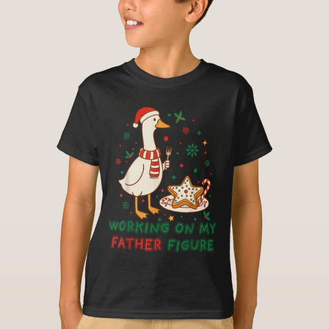 Camiseta Eating Cookies For Two Working On My Dad-bod Santa (Frente)