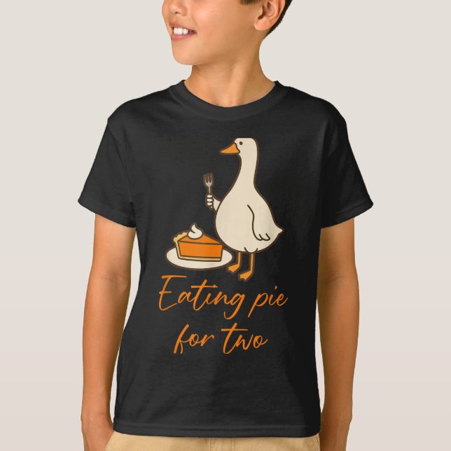 Camiseta Eating E For Two Thanksgiving Pregnancy Announceme (Frente)