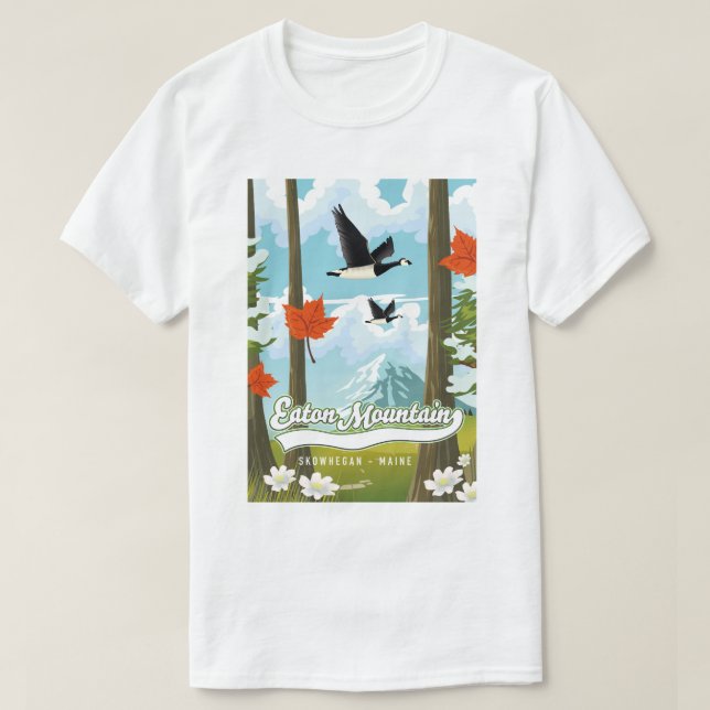 Camiseta Eaton Mountain Skowhegan, Maine (Frente do Design)