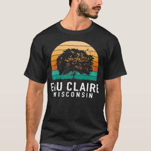 Camiseta Eau Claire Vintage Sunset Wisconsin Souvenir