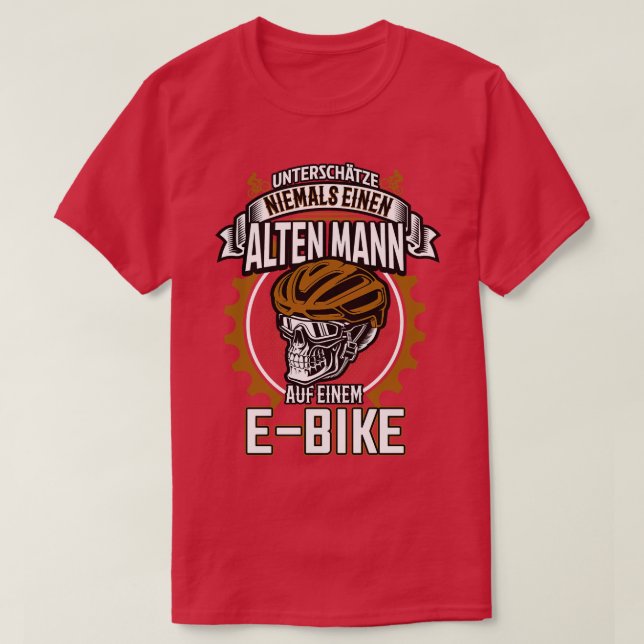 Camiseta Ebike Alter Mann Elektrofahrrad (Frente do Design)