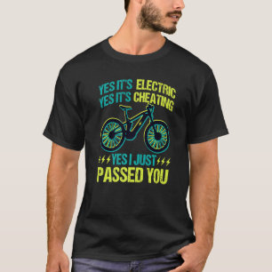 Camiseta EBike Retro Bicicleta MTB Ciclo Ciclo E Bicicleta 