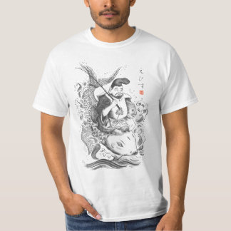 Camiseta Ebisu - Deus da Pesca e Comércio (pintura a tinta)