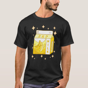 Camiseta Eboy Milk Shake Carton Cinto De Banana Japonês Lei