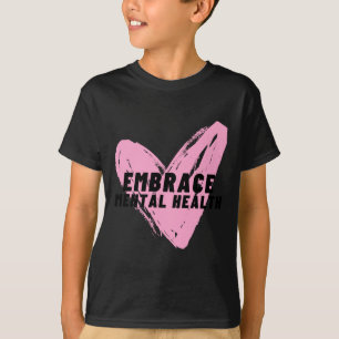 Camiseta Ebrace Mental Health Pink Heart Sticker