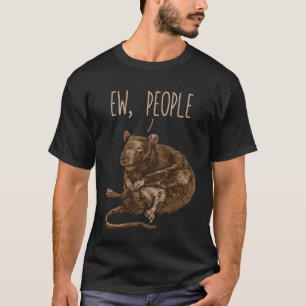 Camiseta Eca Pessoas Rato Rato Pet Roedor Animal Introverti