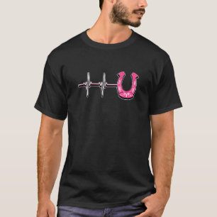 Camiseta Ecg Pulso Cardíaco Cavalo Lover Equestre