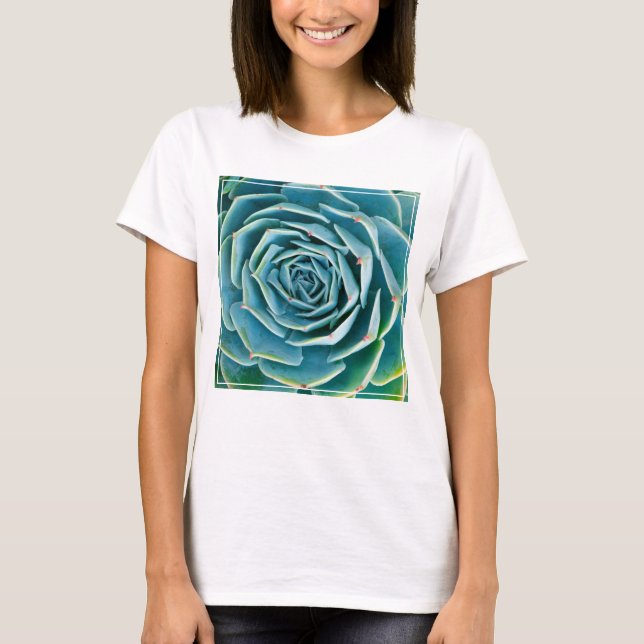 Camiseta Echeveria Roseta, Jardim Secreto de Marrakech (Frente)