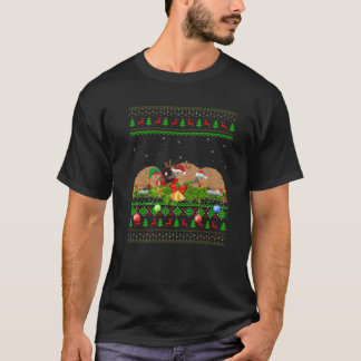 Camiseta Echidna Lover Xmas Lighting Papais noeis Ugly Echi