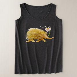 Camiseta Echidna whimscolor aquosa, madeira, arte animal