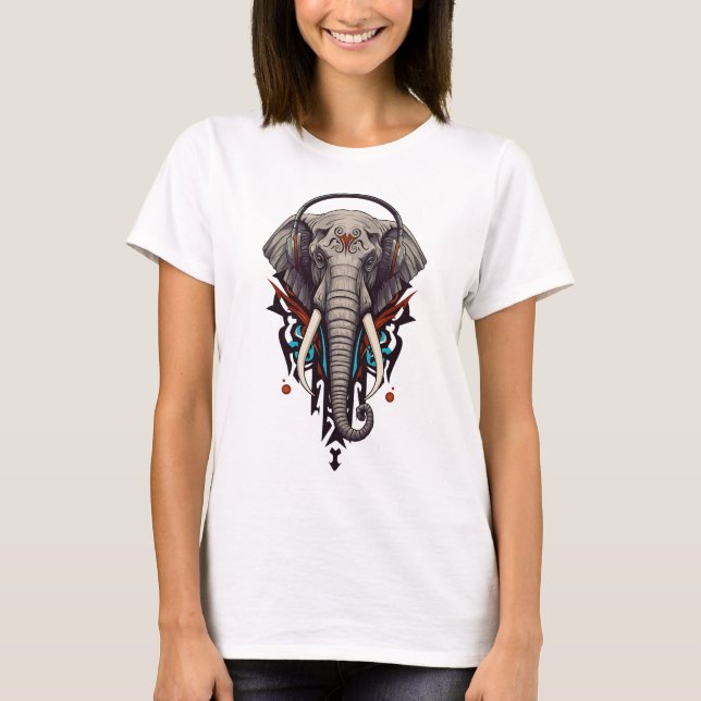 Camiseta Echo of Giants – Abstract Elephant in Sound (Frente)