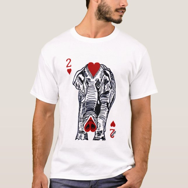 Camiseta EclecDeck 2 do elefante do circo dos corações - (Frente)