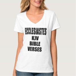 Camiseta Eclesiastes Versículos da Bíblia KJV Tipografia Qu