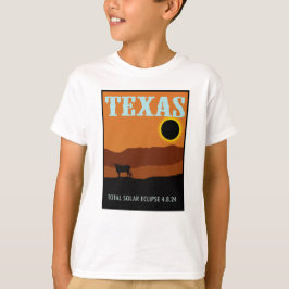 Camiseta Eclipse do Poster de viagens do Texas