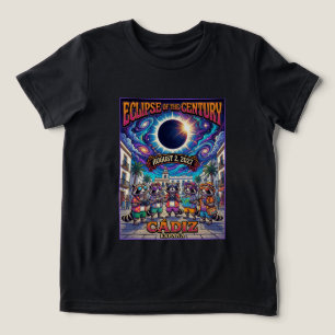 Camiseta Eclipse Do Século Ago 2,2027 Crianças De Cádis