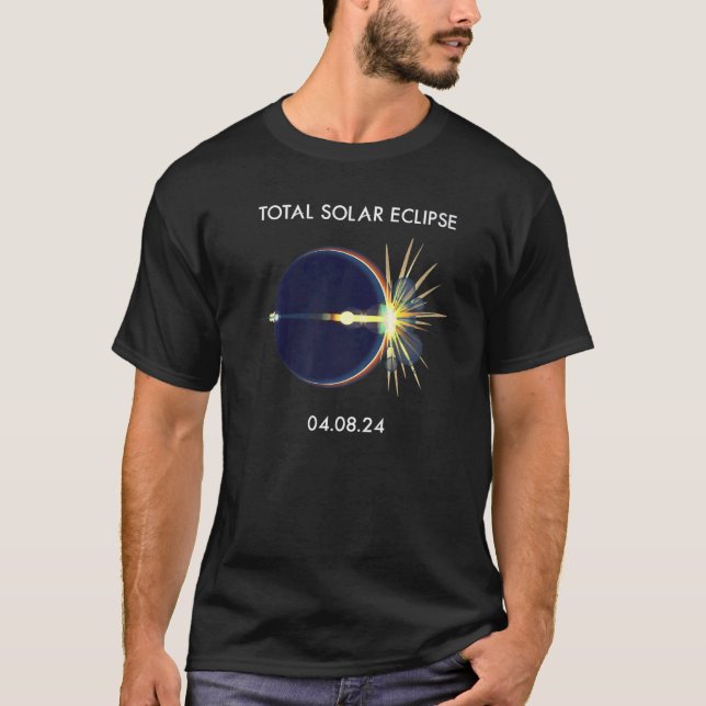 Camiseta Eclipse Flare 04 08 24 Total América Eclipse Solar (Frente)