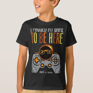 Camiseta Eclipse Gamer Pausa Meu Jogo Abril 8 Homens Menino