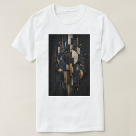 Camiseta Eclipse Geométrico | Arte de Parede Abstrata de Lu