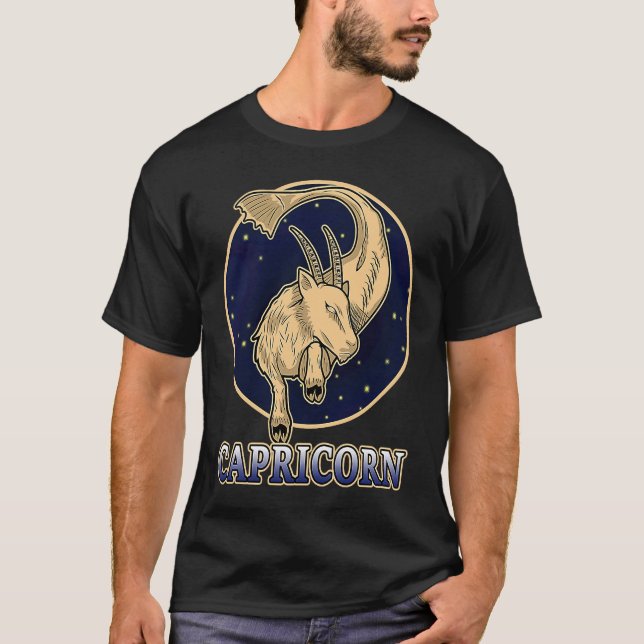 Camiseta Eclipse Horoscópio Ascendente Capricórnio Zodiac C (Frente)