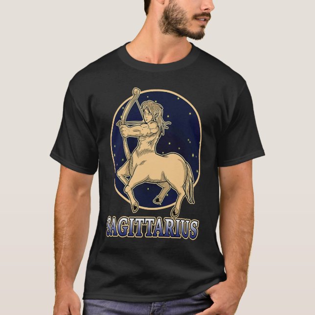 Camiseta Eclipse Horoscópio Ascendente Sagitarius Zodiac Si (Frente)