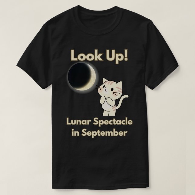 Camiseta Eclipse lunar parcial 2024 (Frente do Design)