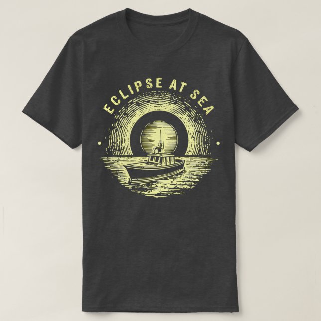 Camiseta eclipse no mar 1 (Frente do Design)