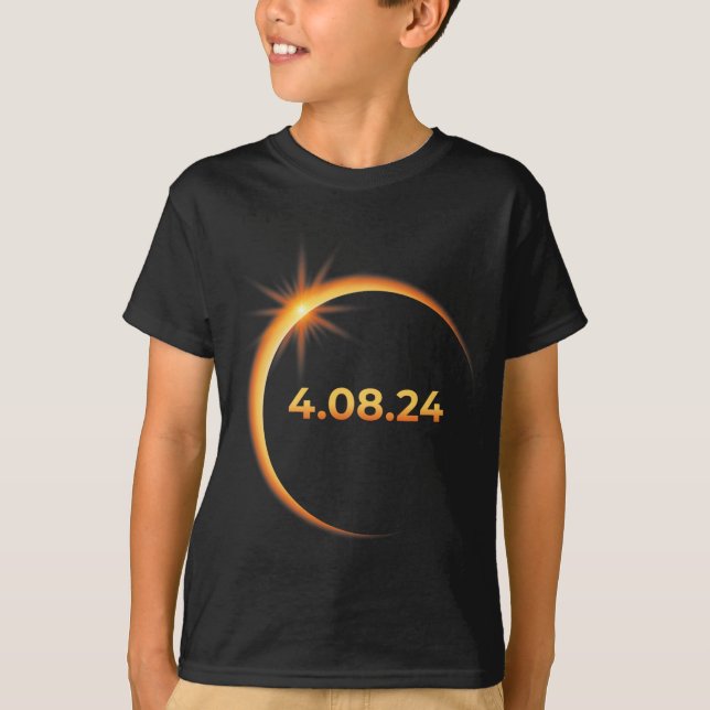 Camiseta Eclipse Solar 2024 América Totalidade 04 08 24 Spr (Frente)
