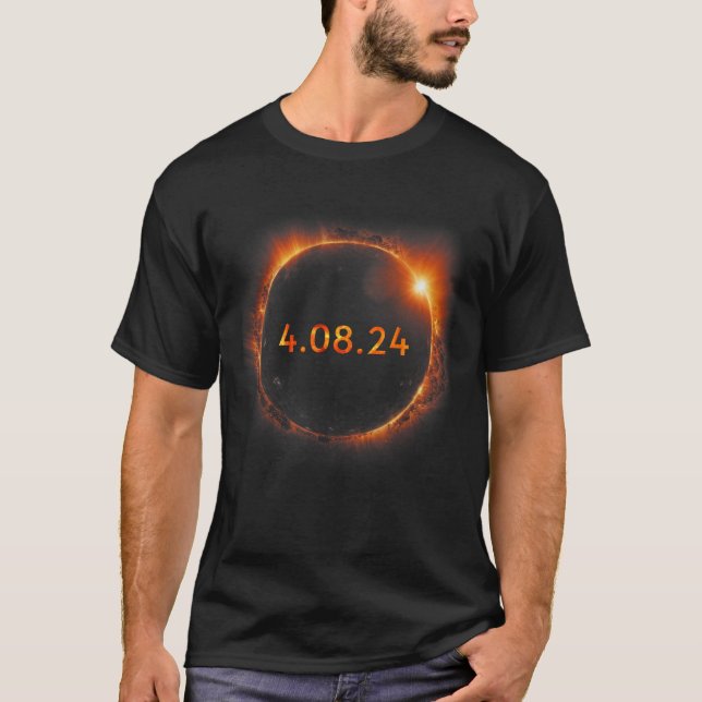 Camiseta Eclipse Solar 2024 Eclipse Solar Total 4.08.24 (Frente)