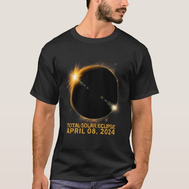Camiseta Eclipse Solar 2024 Eclipse Solar Total 4.08.24 (Frente)