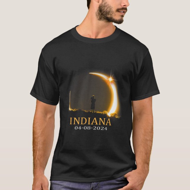 Camiseta Eclipse Solar 2024 Eclipse Solar Total de Indiana (Frente)