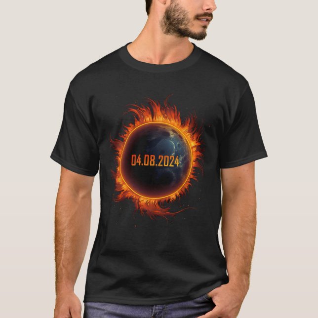 Camiseta Eclipse Solar 2024 Eclipse Sun Total 1 (Frente)