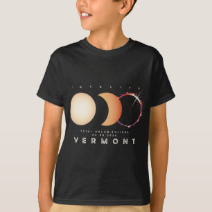 Camiseta Eclipse Solar 2024 Vermont Astronomia Total Eclips