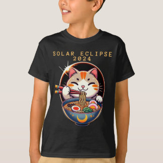 Camiseta Eclipse Solar 8 de Abril de 2024 Astronomia Gato K
