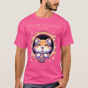 Camiseta Eclipse Solar Abril 8 2024 Astronomy Kawaii Cat Lo
