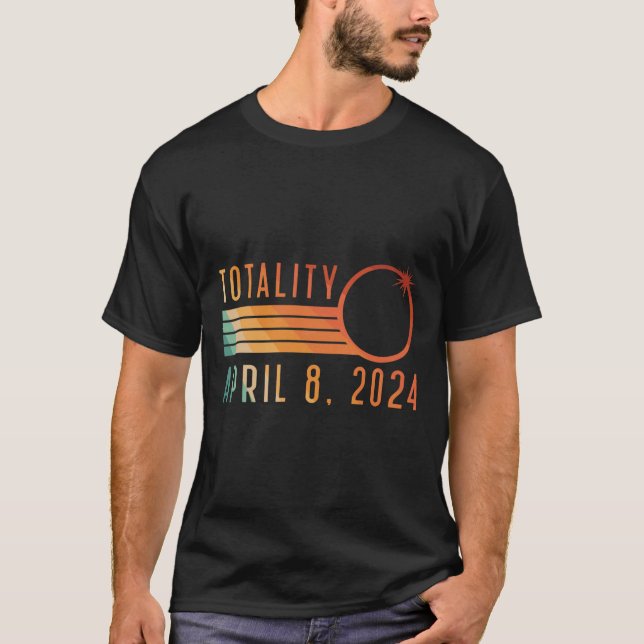 Camiseta Eclipse Solar Abril 8 2024 Totalidade Eclipse Sola (Frente)