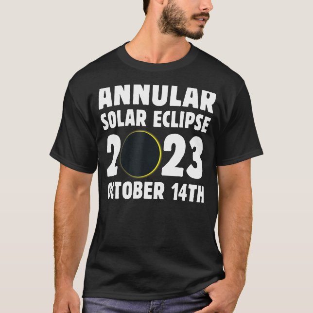 Camiseta Eclipse Solar Annular 2023 outubro Out 14 Nevada (Frente)