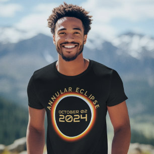 Camiseta Eclipse Solar Anular 2 de Outubro de 2024 Festa em