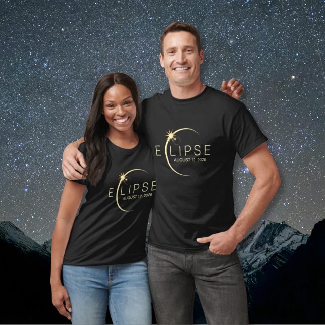 Camiseta Eclipse Solar Astronomia Evento 2026 (Solar Eclipse Astronomy Event 2026 T-Shirt)