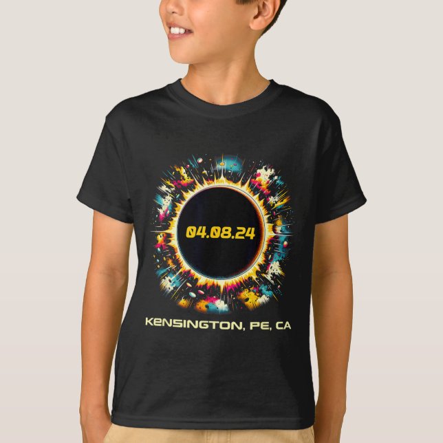 Camiseta Eclipse Solar Colorida Kensington Prince Edward (Frente)