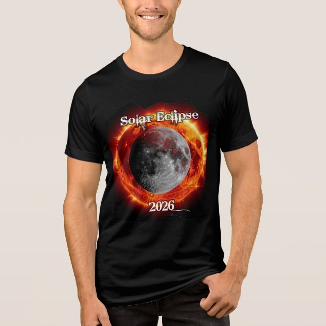 Camiseta Eclipse Solar de 12 de Agosto de 2026 (Frente)