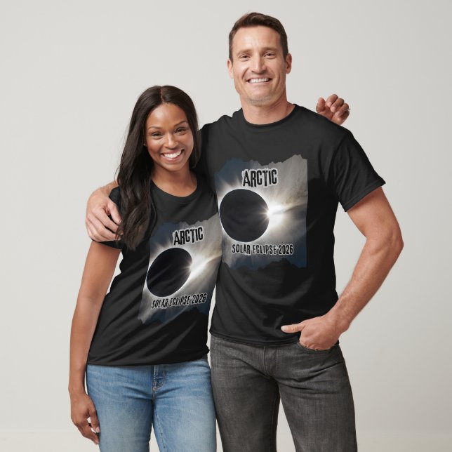 Camiseta Eclipse Solar de 2026 no Ártico (Unissex)