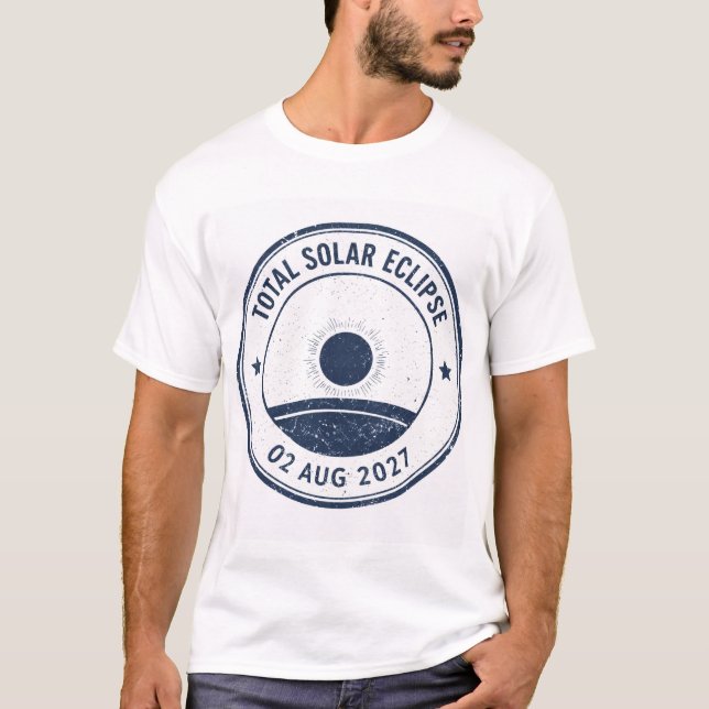 Camiseta Eclipse Solar de 2 de Agosto de 2027 (Frente)