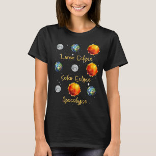 Camiseta Eclipse Solar Do Eclipse Lunar E Apocalypse Engraç
